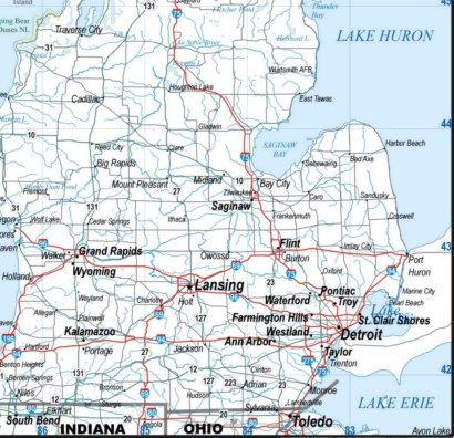 MICHIGAN MAP HIGHWAYS download to your computer